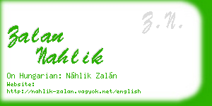 zalan nahlik business card